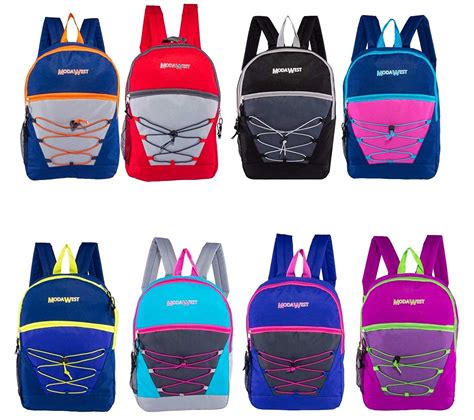 Buy 24 Pack 17 Classic Wholesale Bungee Backpacks In Assorted Colors