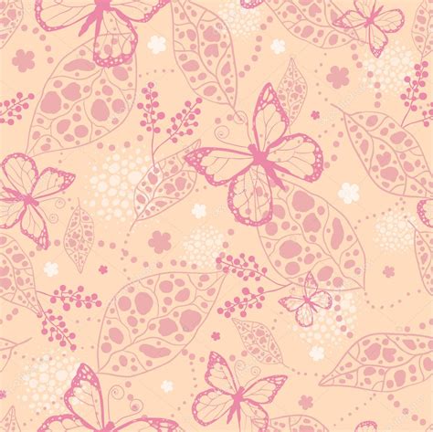 Pink Butterflies Seamless Pattern Background — Stock Vector