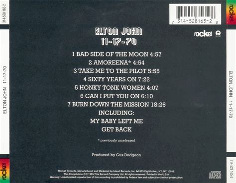 Musicotherapia Elton John 11 17 70 1970