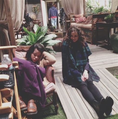 Maia Mitchell And Cierra Ramirez On The Set Of The Fosters Make A Family Abc Family Foster