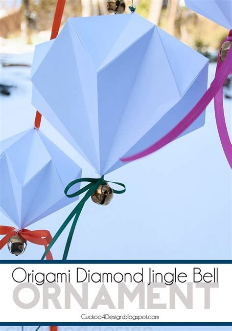 Jingle Mingle Origami Diamond Jingle Bell Ornament Cuckoo4design