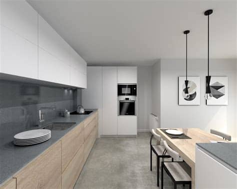 Somos una empresa de interiorismo y reformas distribuidores de cocinas santos en valencia. Cocina Santos Modelo Line E y Line L Estratificado Seda ...