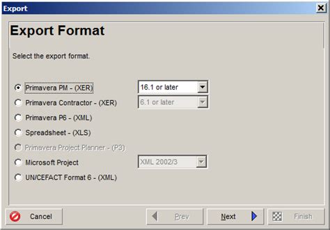 Exporting Primavera P6 Professional Files The Differnt Options Explained