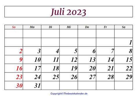 Kalender Juli 2023 Als Excel Vorlagen Rezfoods Resep Masakan Indonesia
