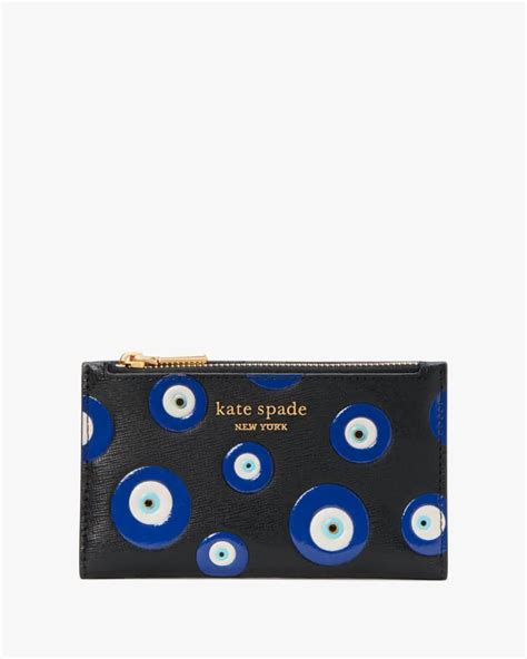 Morgan Evil Eye Embellished Small Slim Bifold Wallet Kate Spade EU
