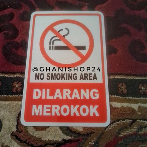 Jual Plang Rambu Dilarang Merokok Alumunium Plat Cm X Cm Kab Bogor Ghanishop
