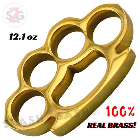 100 Real Brass Knuckles 121 Oz Solid Brass Paperweight Slash2gash