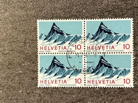Helvetia 19674er Block 10 Rpfinsteraarhorn Zentrum Stempel Kaufen
