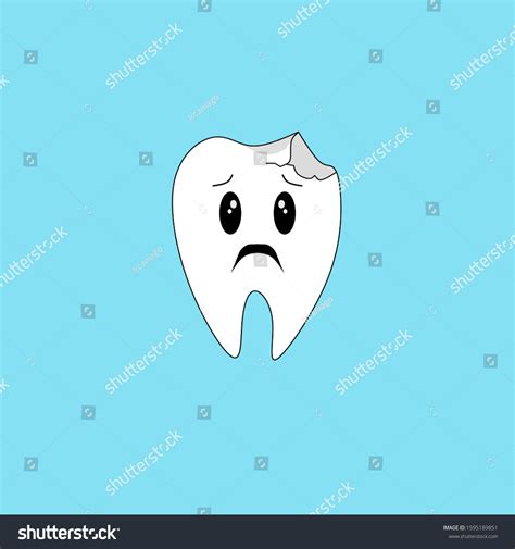 Character Tooth Vector Cute Cartoon Tooth Royalty Free Stock Vector