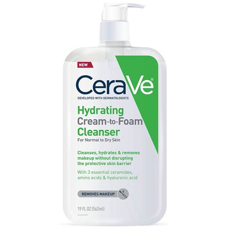 Cerave Hydrating Cream To Foam Cleanser Hydrating Makeup