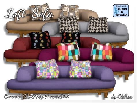 Sims 4 Ccs The Best Loft Sofa By Oldbox