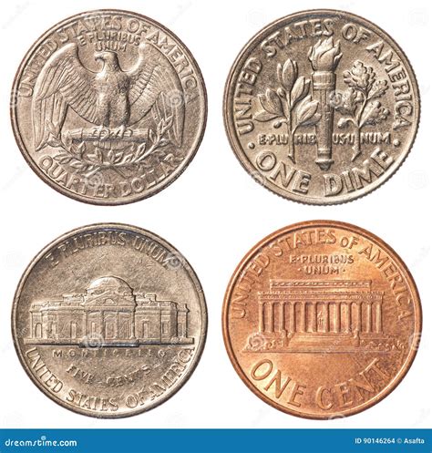 Usa Circulating Coins Stock Photo Image Of Money Liberty 90146264