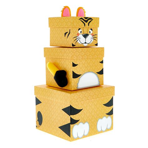 Buy Stackable Plush Tiger T Boxes Pack Of 3 For Gbp 699 Card