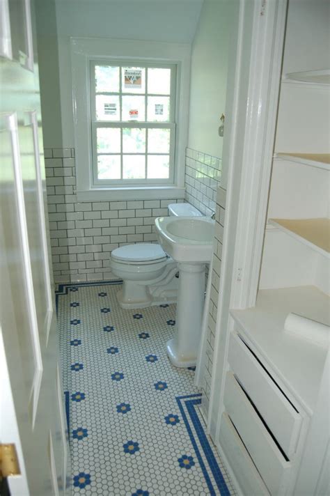 Hex And Subway Tile Bathroom Tile Bathroom Bathroom Floor