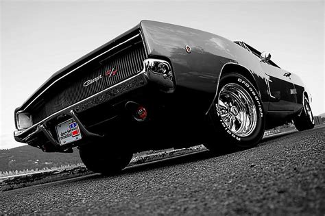 Hd Wallpaper Black Coupe Machine Dodge Charger 1968 Rt Muscle
