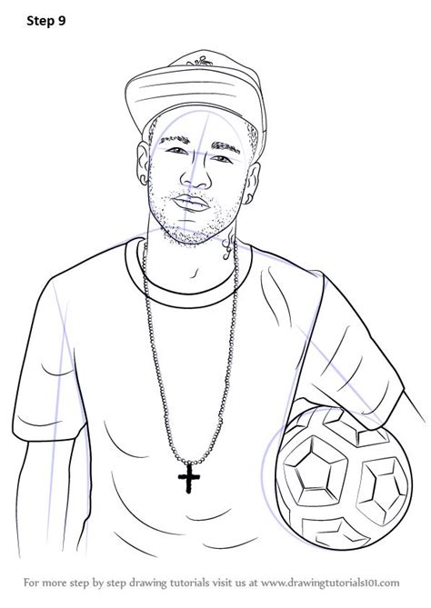Learn How To Draw Neymar Jr Footballers Step By Step Drawing