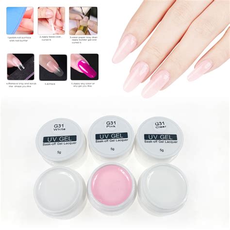 Acrylic Builder Extension Poly Gel Quick Building Gel Polish Clear Pink