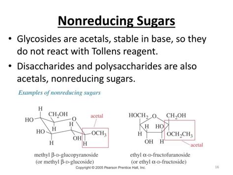 Examples Of Reducing And Nonreducing Sugars Reducing And