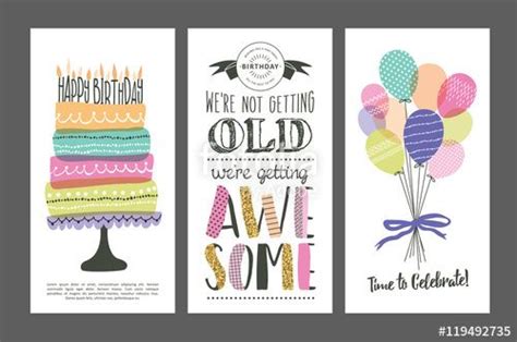 vektor set  birthday greeting cards design birthday card design