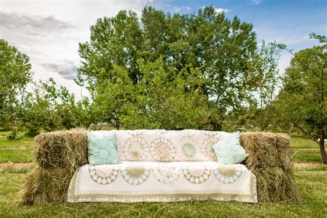 Hay Bale Couch Wedding Lounge Furniture
