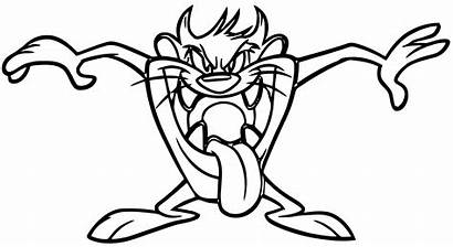Devil Tasmanian Coloring Looney Tunes Cartoon Wecoloringpage
