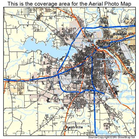 Aerial Photography Map Of Shreveport La Louisiana