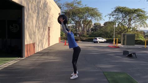 Correct Overhead Slam Medicine Ball Exercise Youtube