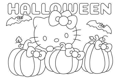 Coloring Page Halloween Hello Kitty Free Printable Coloring Pages