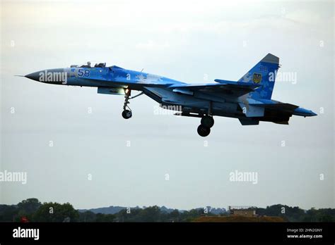 Ukrainian Air Force Sukhoi Su 27 Flanker Military Combat Aircraft