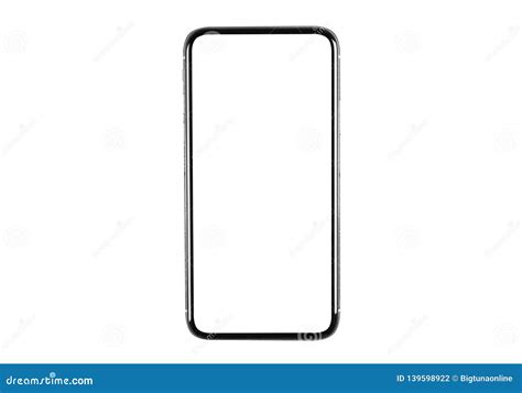 Smartphone With Blank Screen Mock Up Smartphone Isolated Screen