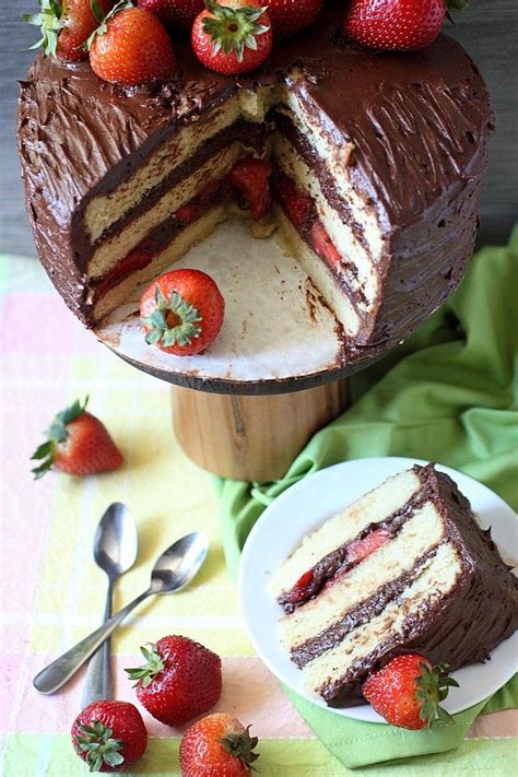 Chocolate And Strawberry Layer Cake Recipe Strawberry