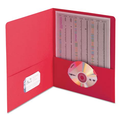 Smead® Two Pocket Folder Textured Paper Red 25box National