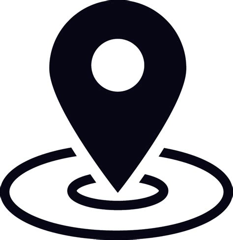 Location Icon With Transparent Background Pin Symbol Marker Zone