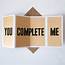 You Complete Me Card By Mrs L Cards  Notonthehighstreetcom