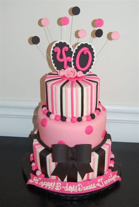 Looking for probably the most informative plans in the web? 40th Birthday cake pink and black - 40th Birthday cake in ...