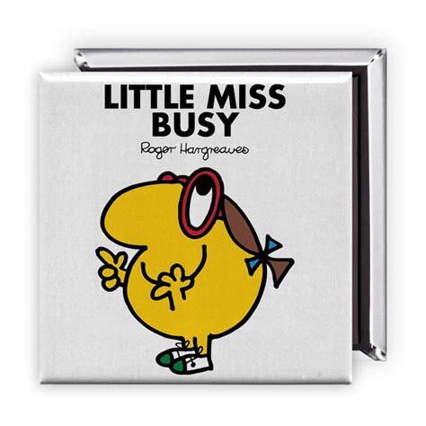 Personalised Little Miss Busy Square Magnet