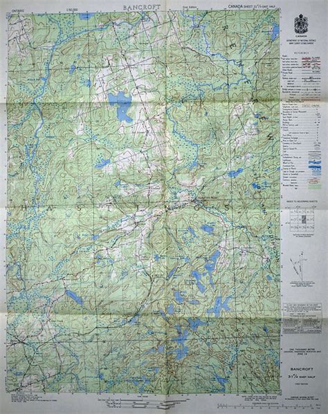 Topographical Map Of Bancroft East Half Discover Cabhc
