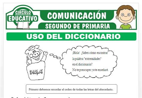 Ficha Uso De Diccionario Para Tercero De Primaria Language Messages