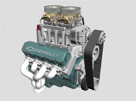 Chevrolet Big Block V8 Engine With Blower V8 Engine Chevrolet