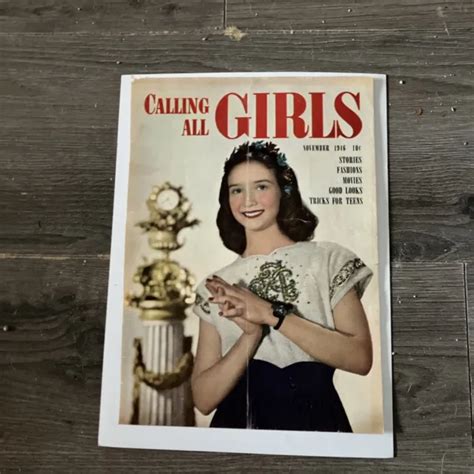 Calling All Girls Cover Ad Vintage Magazine Print November 1946 Retro