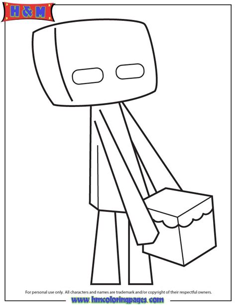 Minecraft Mutant Enderman Coloring Page Colouringpages Hot Sex Picture