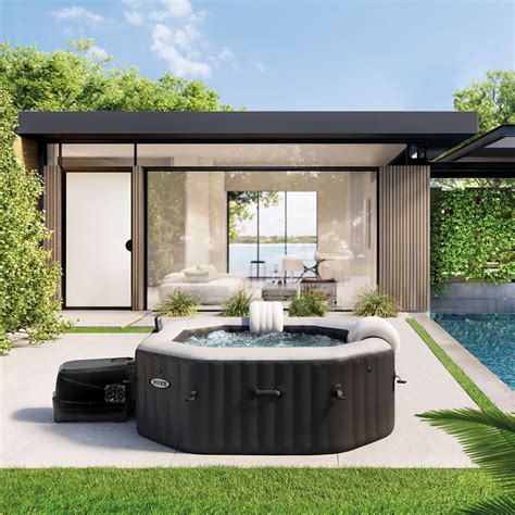 Octagonal Inflatable Hot Tub Purespa Carbon Hespéride Relax With The Intex Purespa Carbon An
