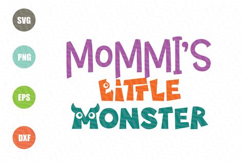 Mommys Little Monster Svg Cut File