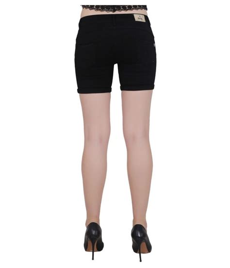 Buy Forth Denim Hot Pants Black Online At Best Prices In India Snapdeal