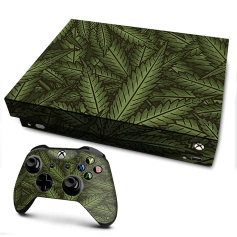 Skins Decal Vinyl Wrap For Xbox One X Console Decal Stickers Skins Cover Gonja Leaves Pot