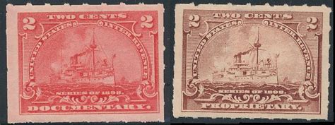 1898 Revenues Tracking Values Rb27 2 Cent Battleship Proprietary