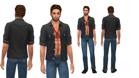Mod The Sims Male Shirt Neck Tie Edit