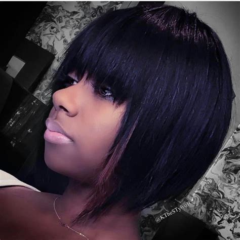 20 quick weave bob with bangs fashionblog