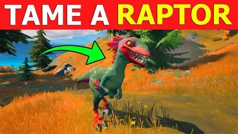 How To Tame A Raptor In Fortnite Where To Find Raptors Youtube