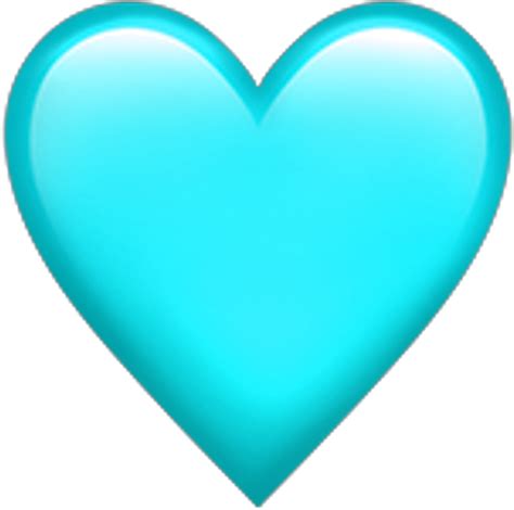 Transparentbackground Teal Heart Emoji Sticker By Joisimone